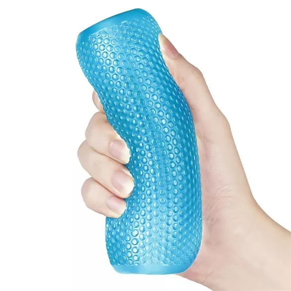 Lovetoy Training Master - tosidig riflet masturbator (blå)