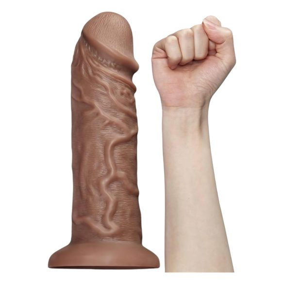 Lovetoy Chubby - Realistisk dildo med sugekopp 25cm (natur)