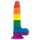 Lovetoy Prider - naturtro dildo med testikler - 20 cm (regnbue)
