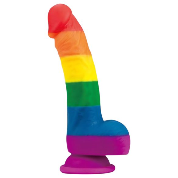 Prider regnbuedildo - 19 cm - ektefølt nytelse