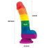 Prider regnbuedildo - 19 cm - ektefølt nytelse