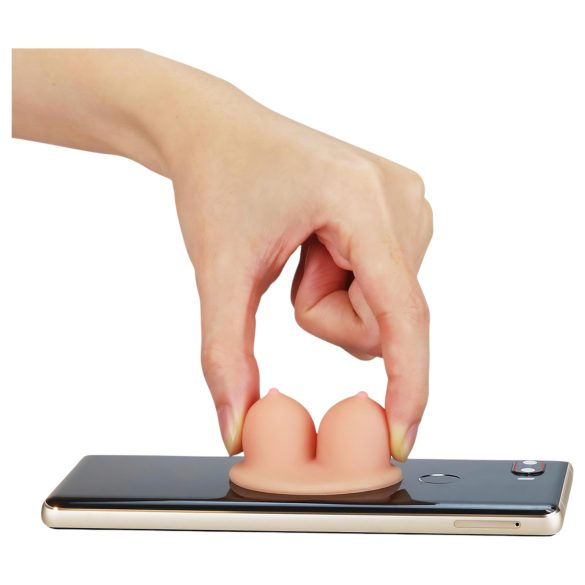 Lovetoy - mobilholder med sexy brystdesign (naturlig)