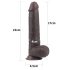 Lovetoy Sliding-Skin - realitetsfølelse dildo - 23 cm (brun)