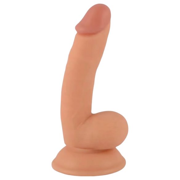 Mr. Rude - livaktig sugedildo med testikler 18cm (natur)