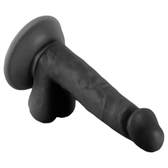 Mr. Rude - Naturtro dildo med sugekopp - 17cm (svart)
