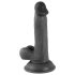 Mr. Rude - Naturtro dildo med sugekopp - 17cm (svart)