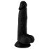Mr. Rude - naturtro dildo med sugekopp - 19cm (svart)