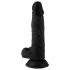 Mr. Rude - naturtro dildo med sugekopp - 19cm (svart)