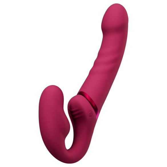 LOVENSE Lapis - trådløs, stroppeløs strap-on vibrator (rød)