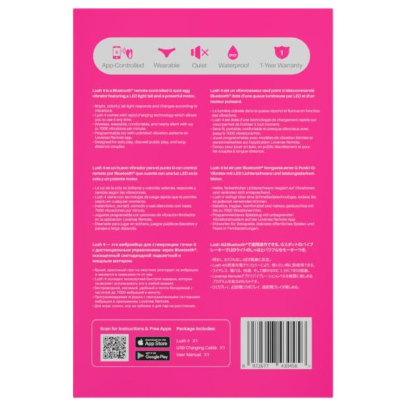 LOVENSE Lush 4 - smart vibrerende egg (rosa)
