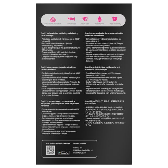 LOVENSE Gush 2 - turkis penisvibrator