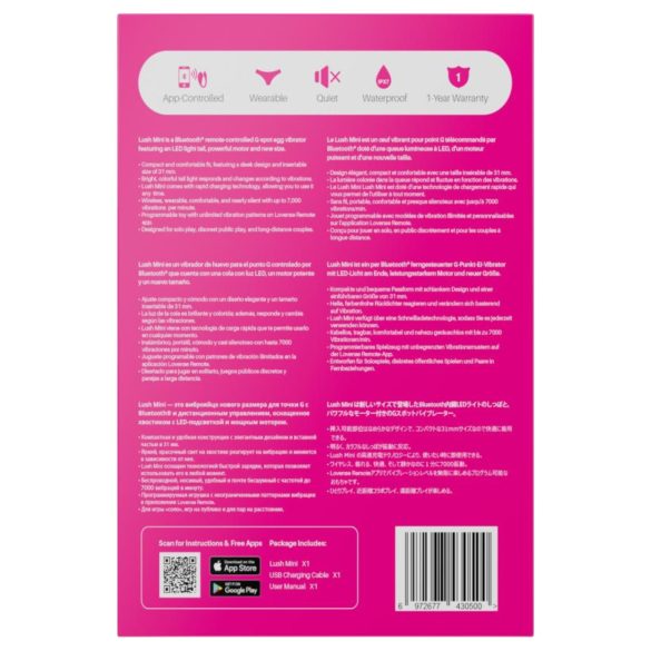 Lovense Lush Mini - smart eggvibrator (rosa)