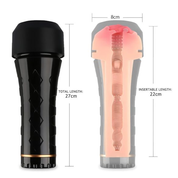 "Tracy's Dog Kopp - naturtro masturbator for menn (svart/naturlig)"