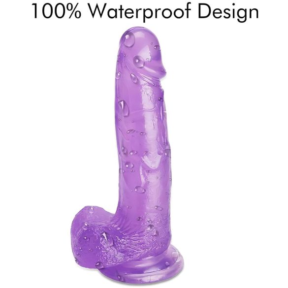 Tracy's Dog Jelly 8 - sugekopp, testikkel-dildo (lilla)