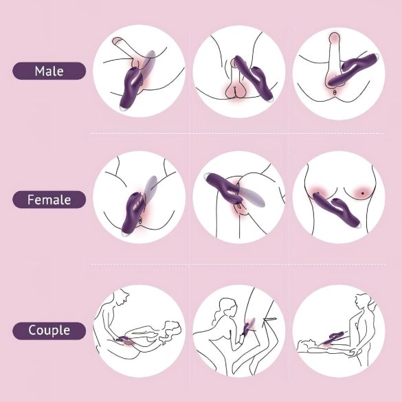 Tracy's Dog Rabbit - vanntett klitorisvibrator (lilla)