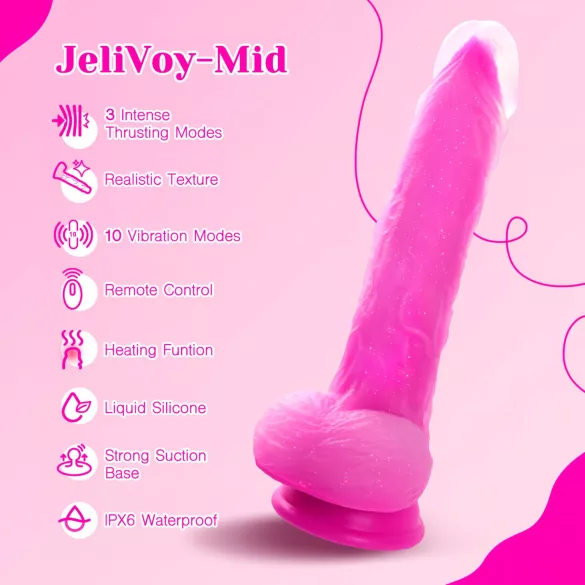 Tracy's Dog Jelivoy-Mid - realistisk vibrator - 20 cm (rosa)