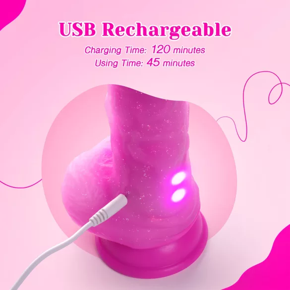 Tracy's Dog Jelivoy-Mid - realistisk vibrator - 20 cm (rosa)