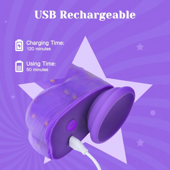 Tracy's Dog Jelivoy - realistisk vibrator - 22 cm (lilla)