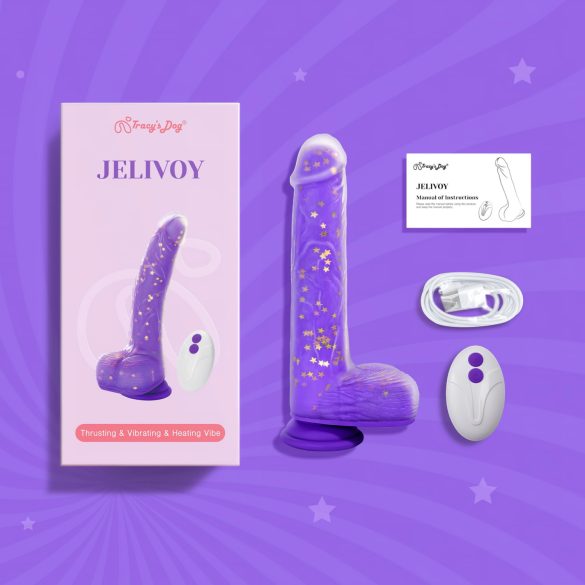 Tracy's Dog Jelivoy - realistisk vibrator - 22 cm (lilla)