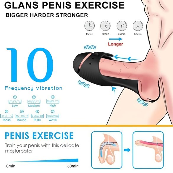 Leopard - trådløs massasjestav (svart)