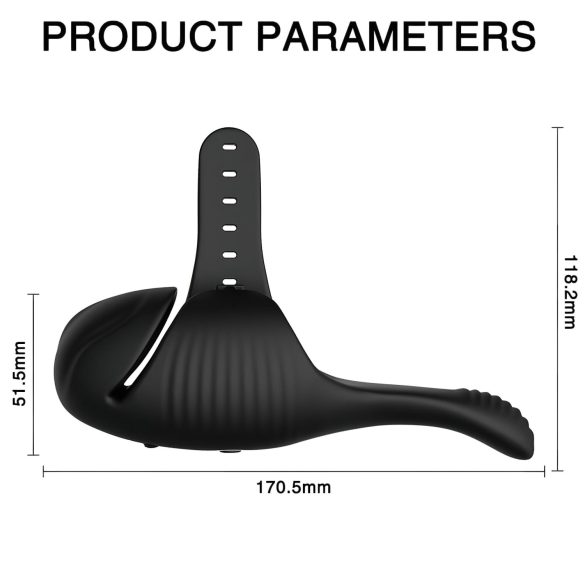 Leopard - trådløs massasjestav (svart)