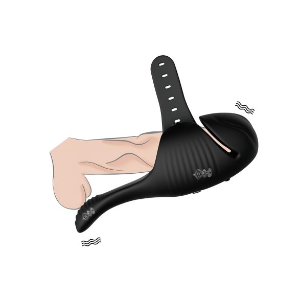 Leopard - trådløs massasjestav (svart)