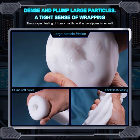 Leopard - opp-ned bevegende, sugende-vibrerende masturbator (svart)