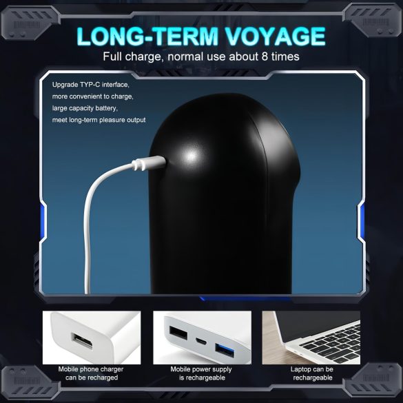 Leopard - opp-ned bevegende, sugende-vibrerende masturbator (svart)