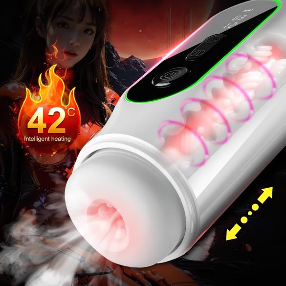 Leopard - vibrerende opp-ned masturbator (svart)