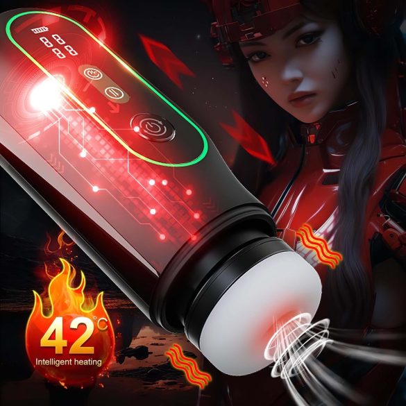 Leopard - vibrerende opp-ned masturbator (svart)