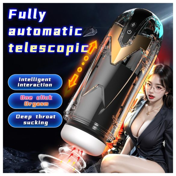 Leopard - støtende onanihjelpemiddel (svart)