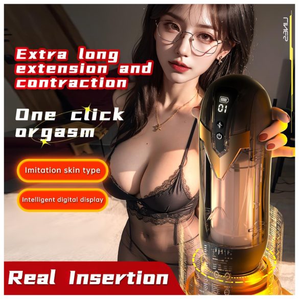 Leopard - støtende onanihjelpemiddel (svart)