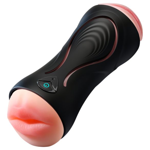 Leopard - munn- og vagina-penisvibrator (naturtro)