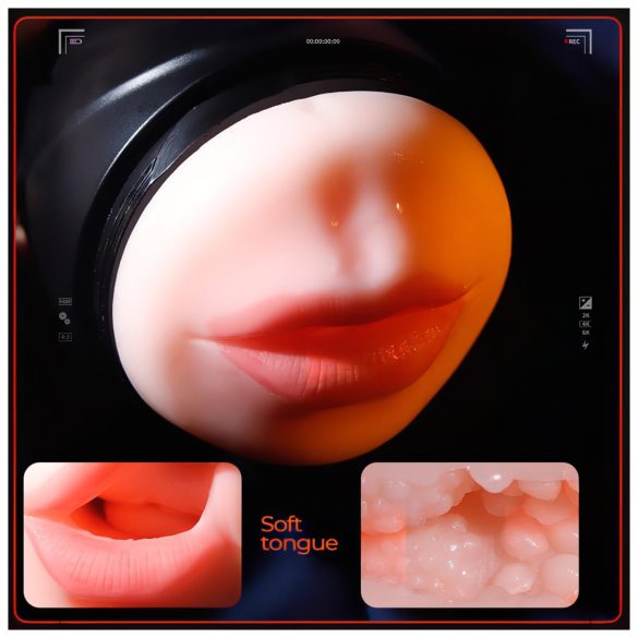 Leopard - munn- og vagina-penisvibrator (naturtro)