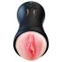 Leopard - munn- og vagina-penisvibrator (naturtro)