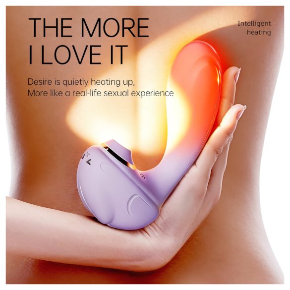 Leopard - suge- og vibrerende vibrator (lilla)