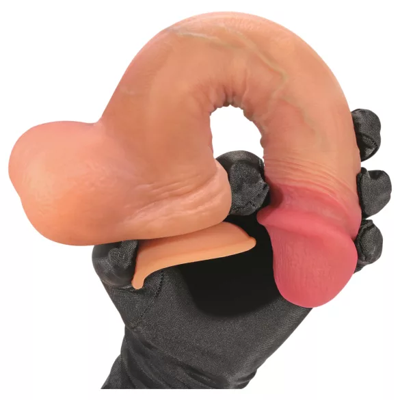 FeelSkin - ultrarealistisk dildo med testikler - natur (21 cm)