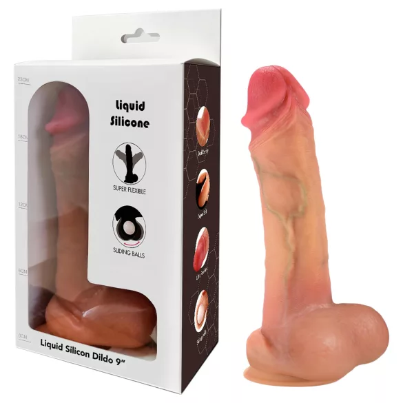 FeelSkin - ultrarealistisk dildo (hudfarget, 21 cm)