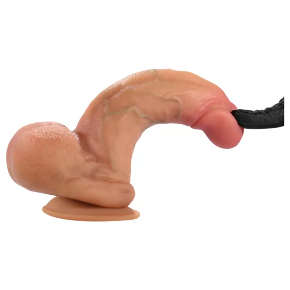 FeelSkin - ultrarealistisk dildo med testikler (naturell, 12,5 cm)