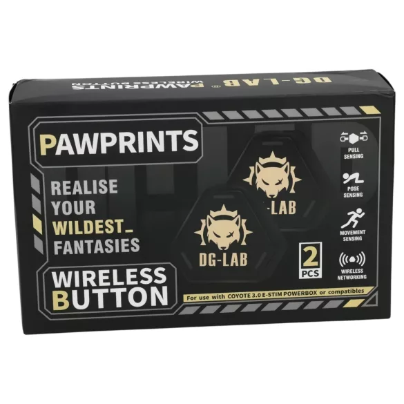 DG-LAB PawPrints - trådløs sensorknapp (svart) - 2 stk