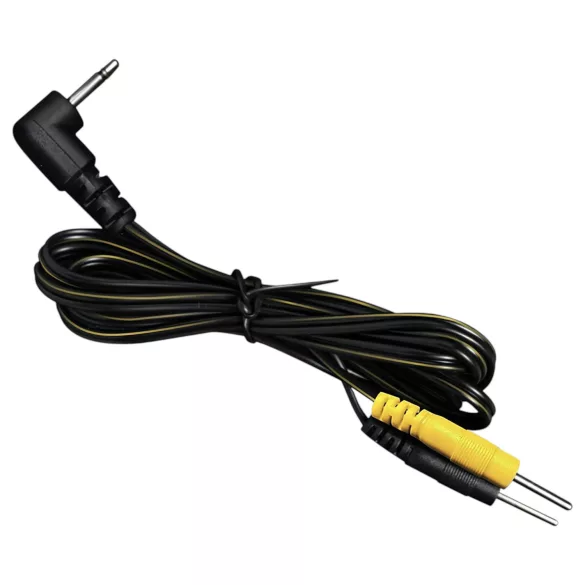 DG-LAB - elektrodeledning fra 2,5 mm jack til 2 mm pigger (svart)