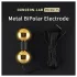 DG-LAB BiPolar B - topolig metall­elektrode med timeglassform (gull)