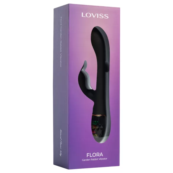 LOVISS Flower - G-punktvibrator med klitorisbøyle (svart)