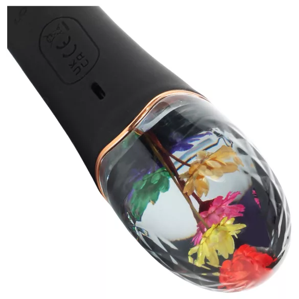 LOVISS Flower - G-punktvibrator med klitorisbøyle (svart)
