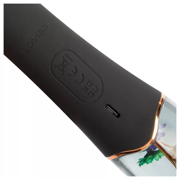 LOVISS Flower - G-punktvibrator med klitorisbøyle (svart)