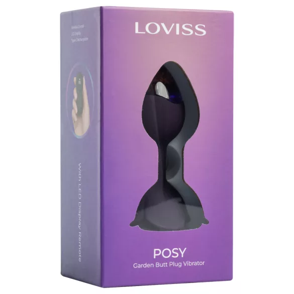 LOVISS Flower - analvibrator med fjernkontroll (lilla)