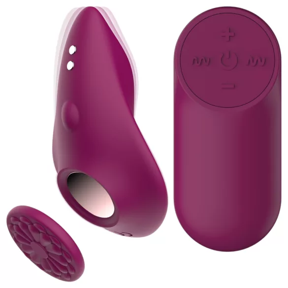 Passion Play - fjernstyrt, magnetisk trusevibrator (burgunder)
