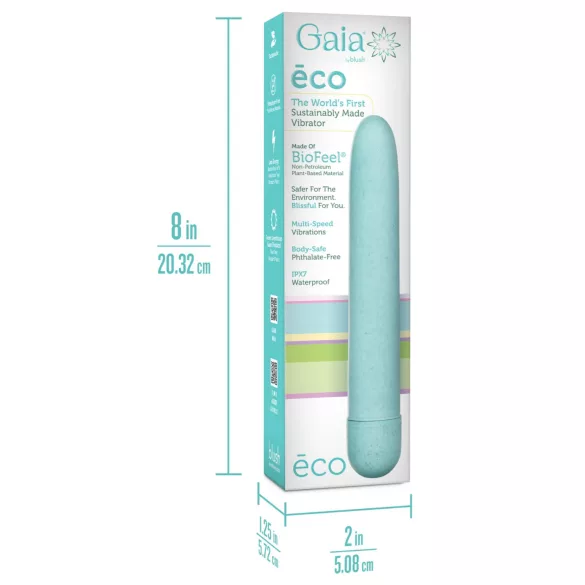 Gaia Eco L - miljøvennlig stavvibrator (blå) - stor
