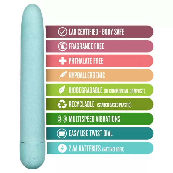 Gaia Eco L - miljøvennlig stavvibrator (blå) - stor