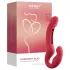 Honey Play Box Harmony Duo - appstyrt påsettbar vibrator med tungefunksjon (rød)